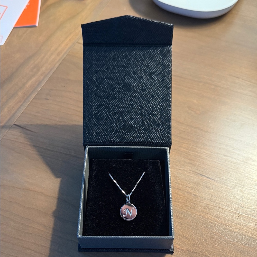 Sterling Silver Initial N Pendant Necklace